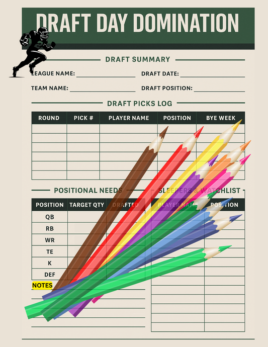 Fantasy Football Printable Pack – Track, Draft & Trade