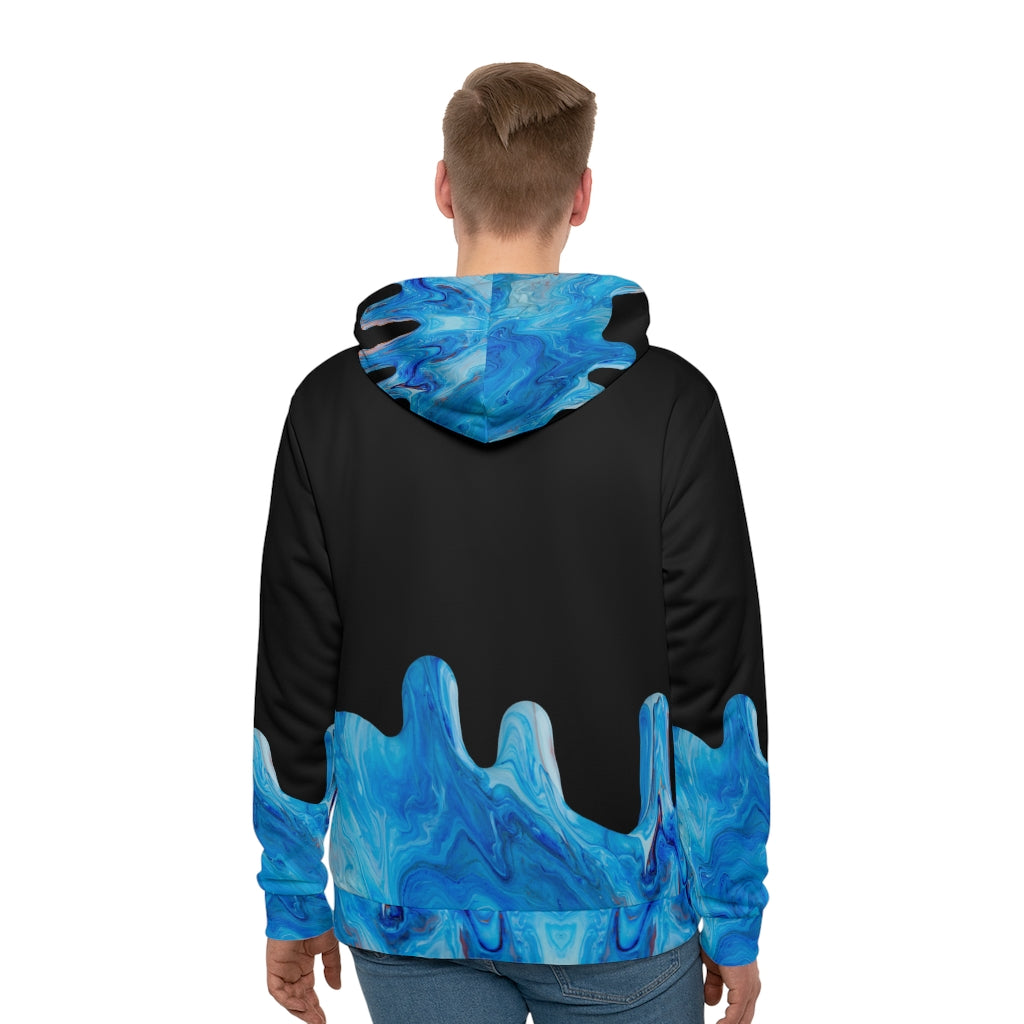 Men's All-Over-Print Hoodie Blue Lava