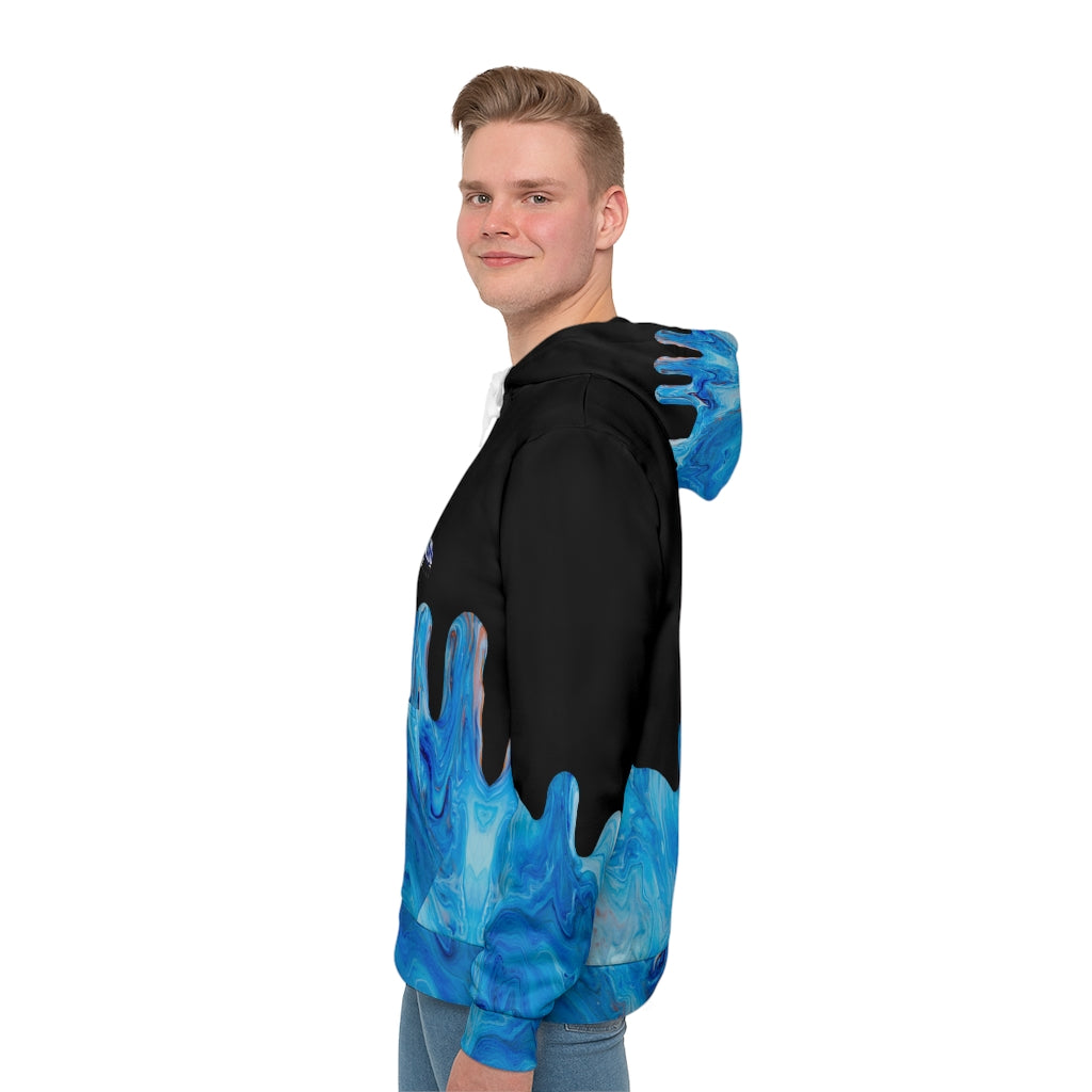 Men's All-Over-Print Hoodie Blue Lava