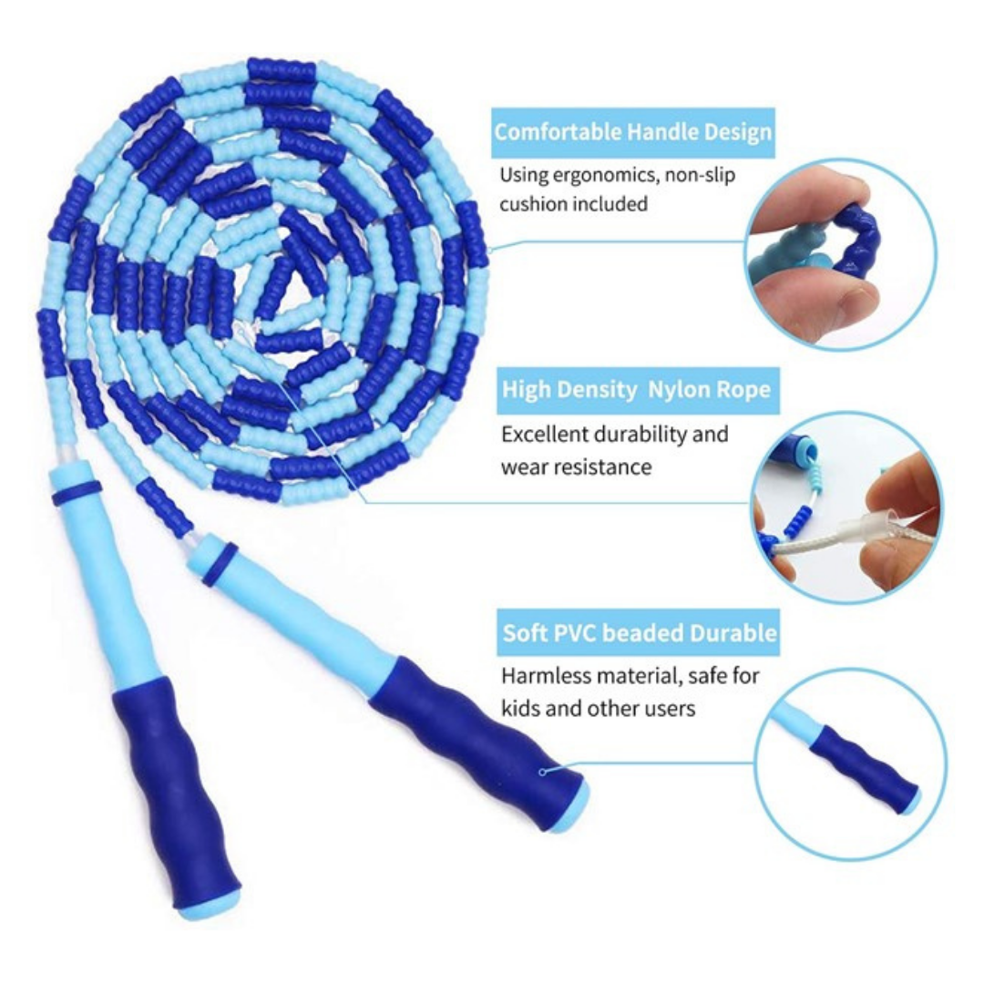 Don't Forget the Kids Soft Beaded Kids Jump Rope Fitness 2 Pk