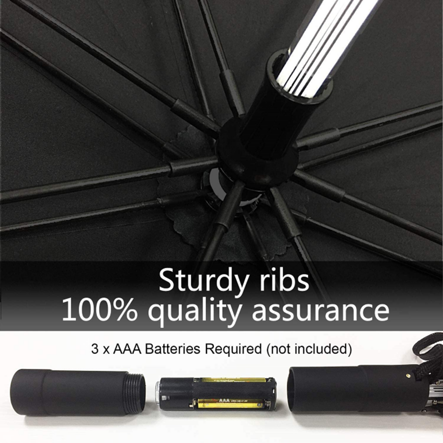 Lightsaber LED Futuristic Umbrellas with 7 Color Changing Effects | Windproof Golf Umbrellas with Flashlight Handle Coolest Gift
