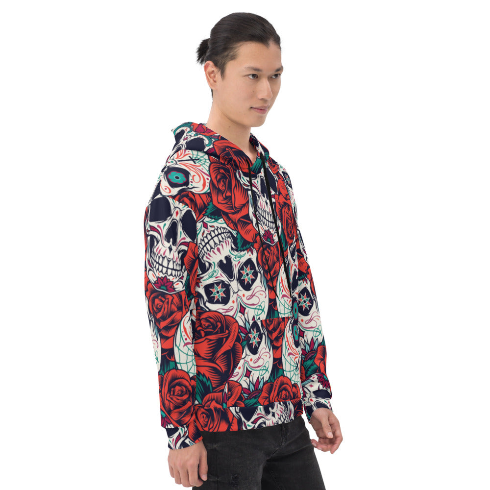 Classic Day Of the Dead All Over Print Unisex Hoodie