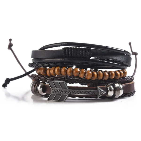 Multi Stranded Brown Arrow Bracelet