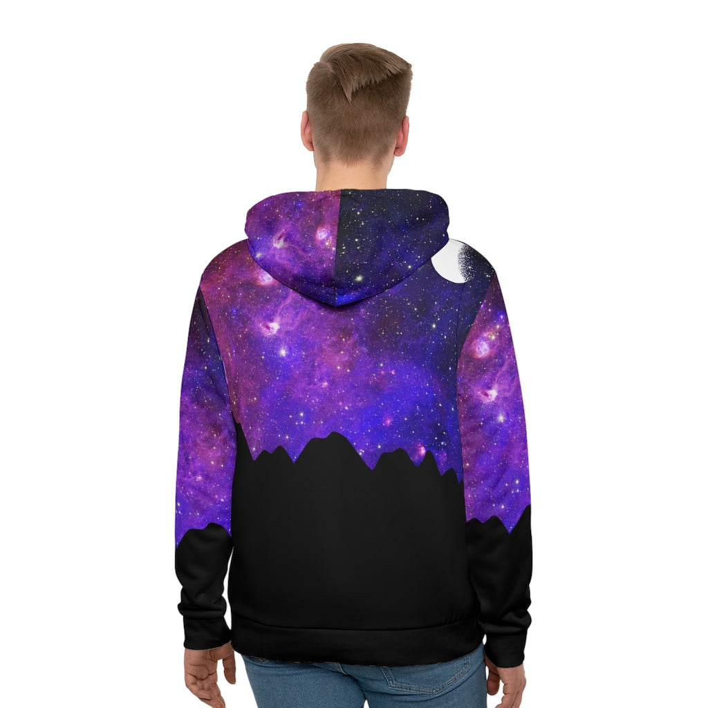 Galaxy Wolf Men's All-Over-Print Hoodie