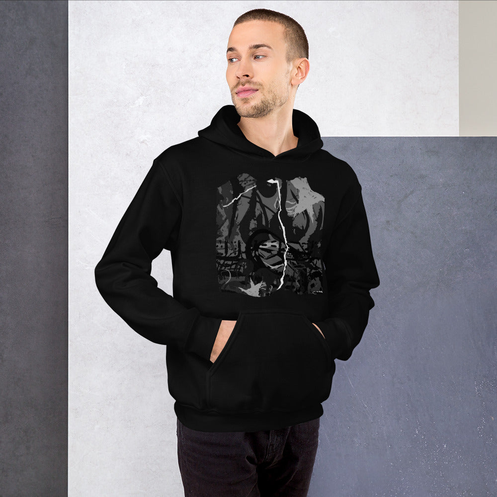 Unisex Hoodie ABTRACT BLACK AND WHITE