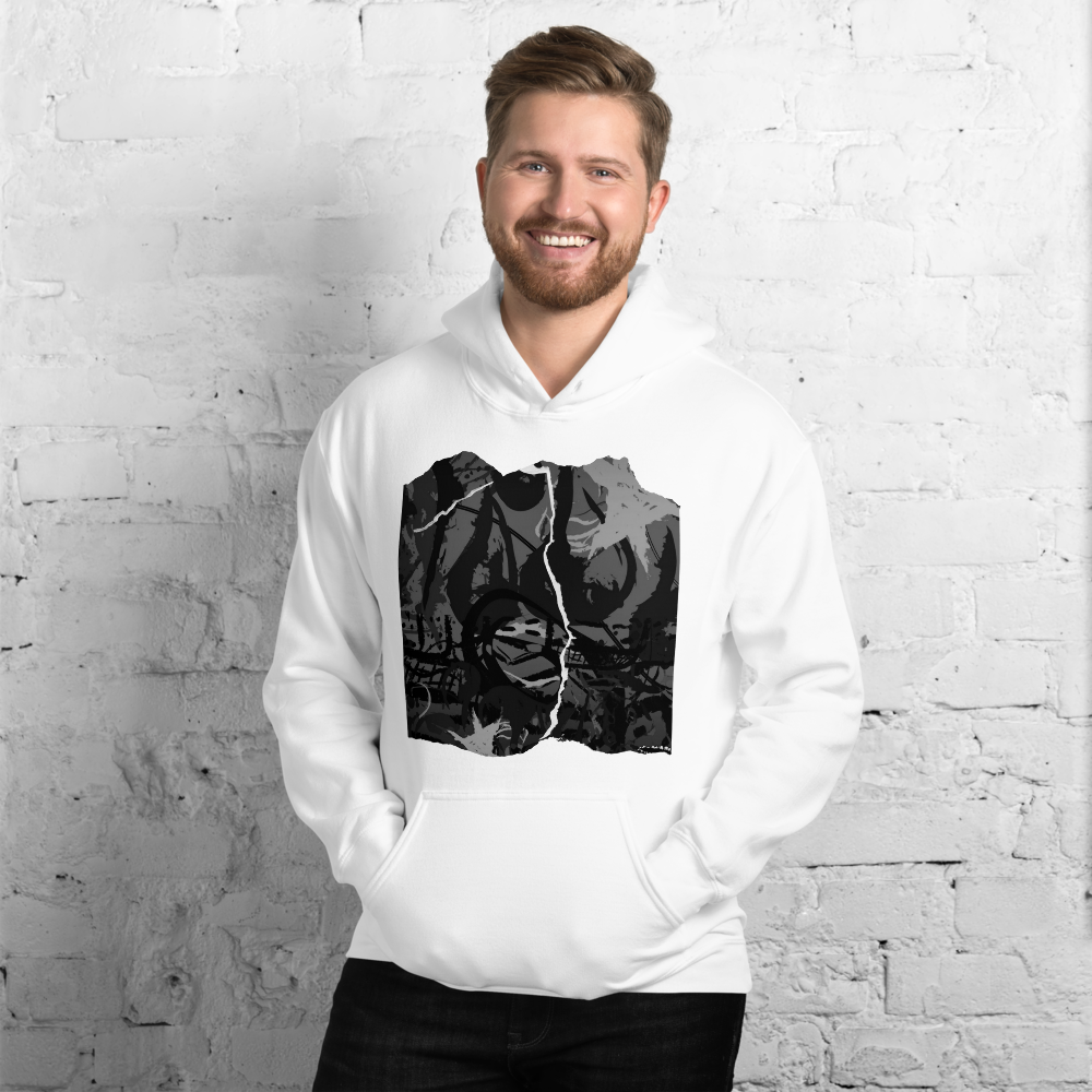 Unisex Hoodie ABTRACT BLACK AND WHITE
