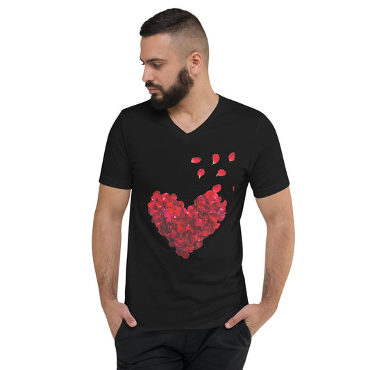 We came together as one Valentines Unisex Short Sleeve V-Neck T-Shirt