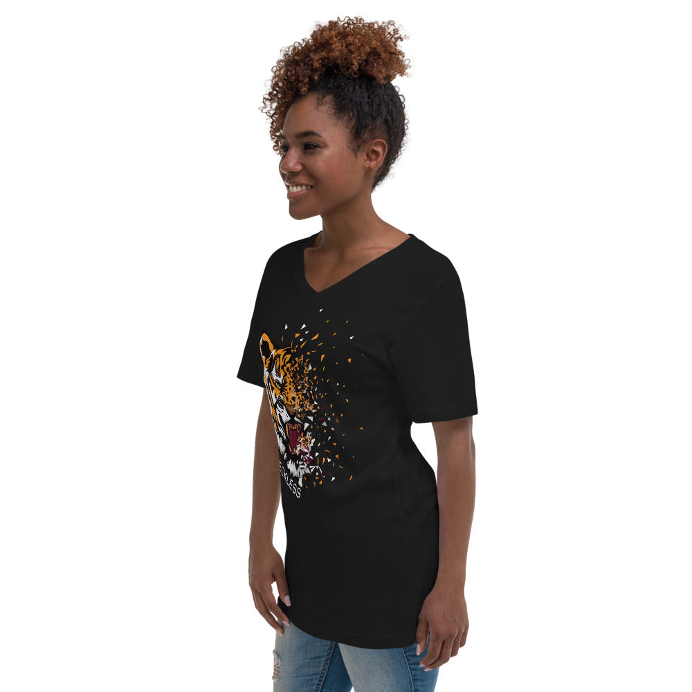 Unisex Short Sleeve V-Neck RECKLESS T-Shirt