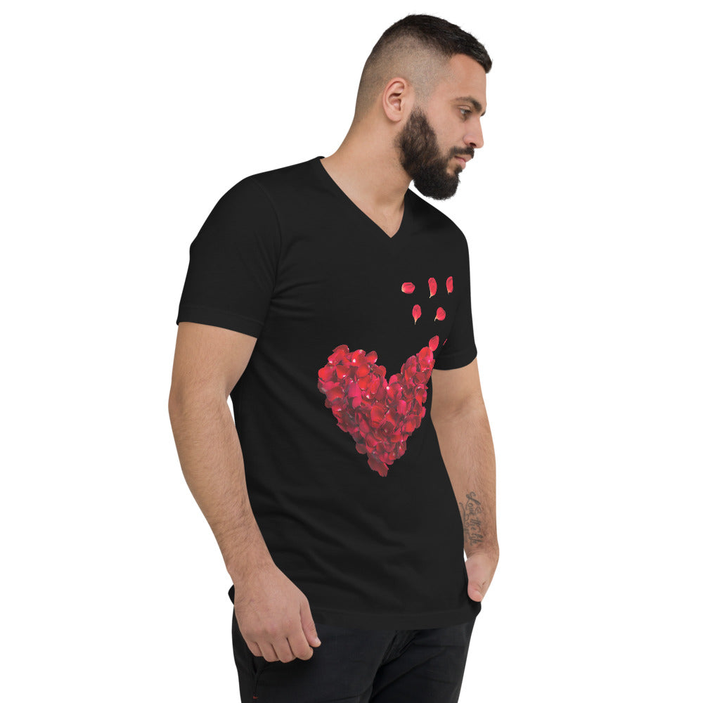 We came together as one Valentines Unisex Short Sleeve V-Neck T-Shirt