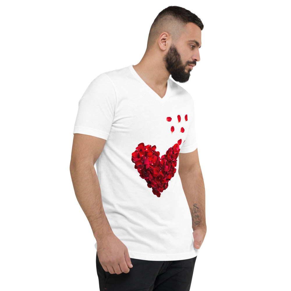 We came together as one Valentines Unisex Short Sleeve V-Neck T-Shirt