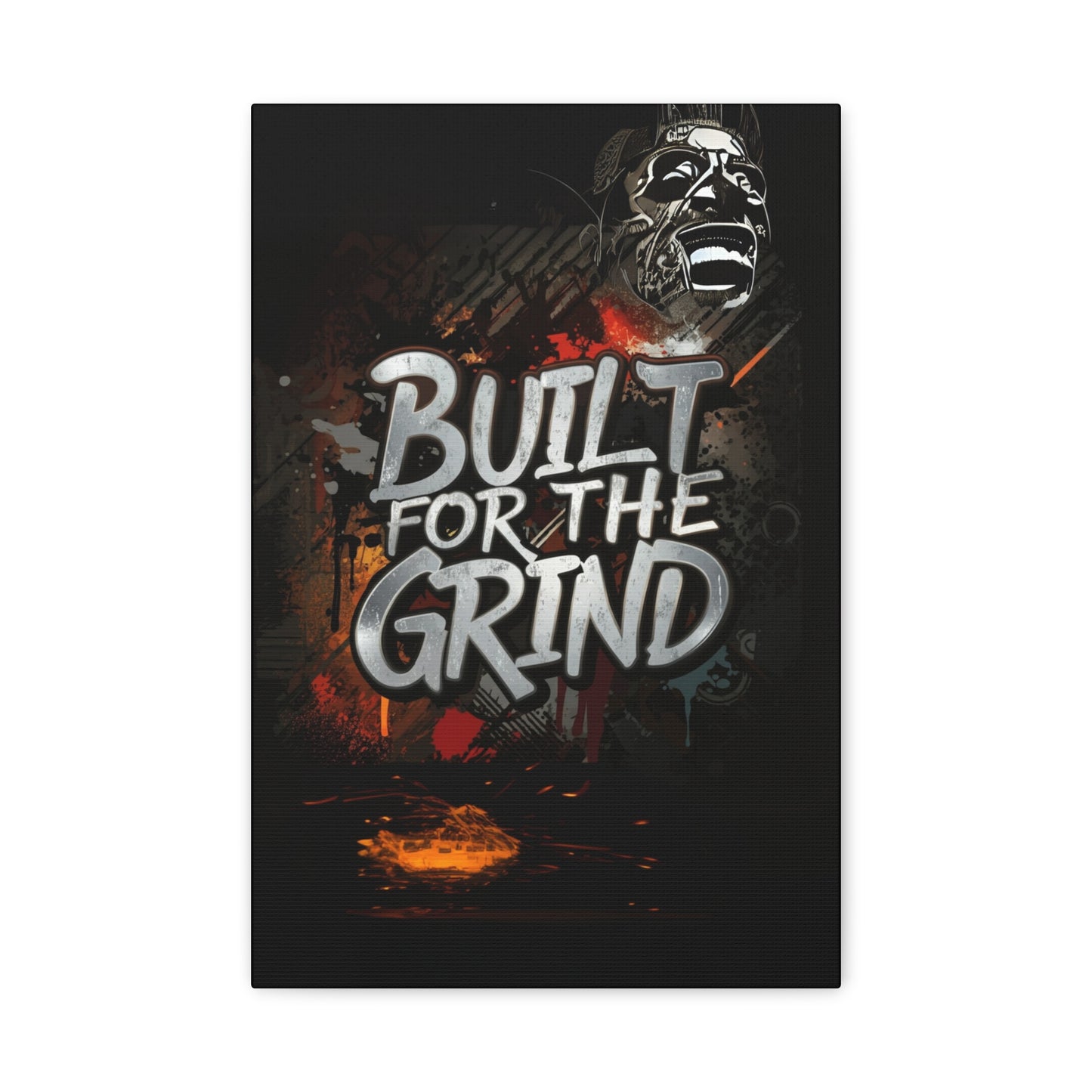 Built For The Grind Canvas Wall Art, Urban Pop Decor for Home, Man Cave, Gift for Car Lovers, Sign Canvas