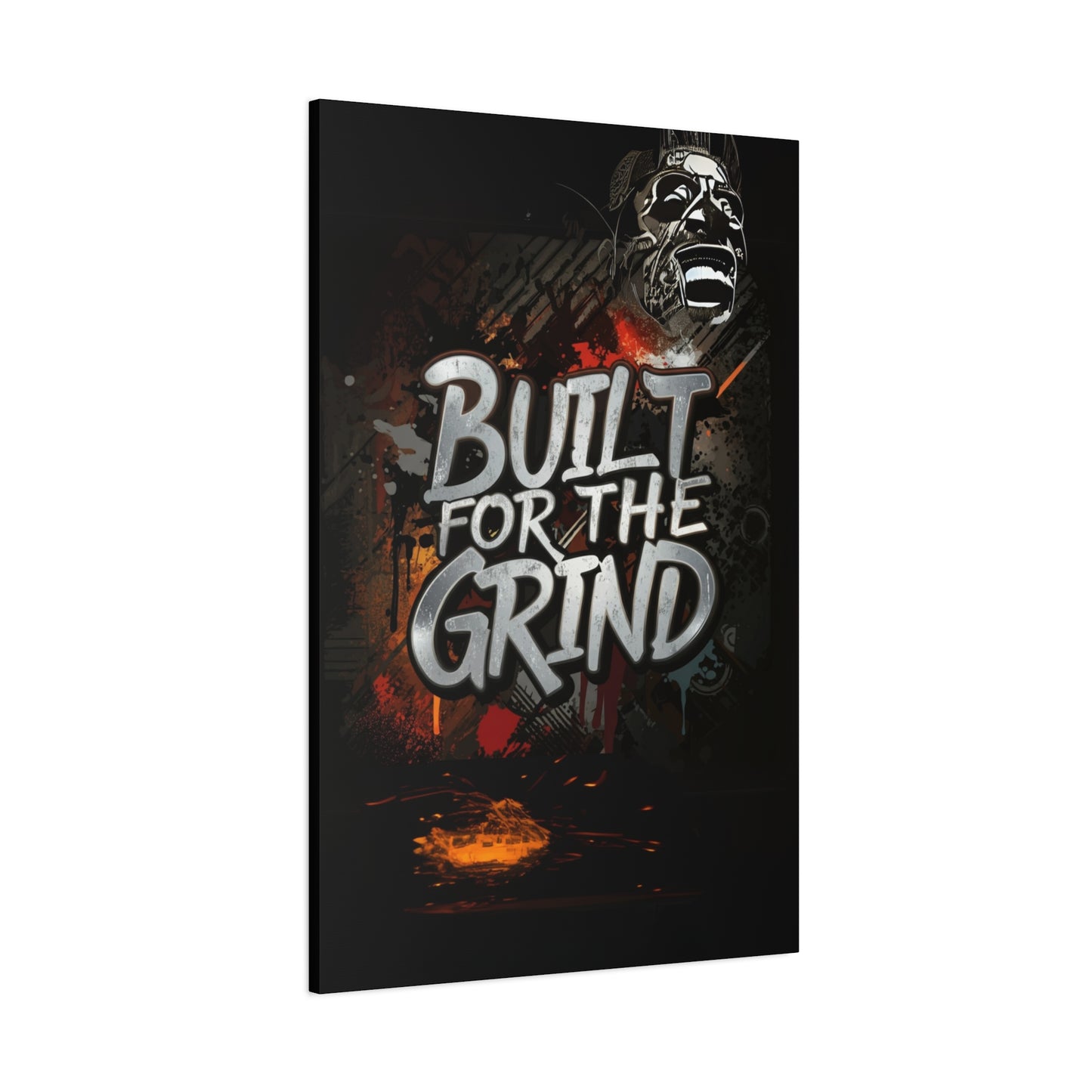 Built For The Grind Canvas Wall Art, Urban Pop Decor for Home, Man Cave, Gift for Car Lovers, Sign Canvas
