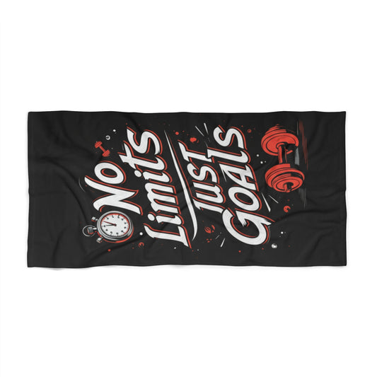 No Limits Beach Towel - Motivational Towel for Gym Lovers, Fitness Goals Towel, Unique Gift for Athletes, Summer Beach Gear