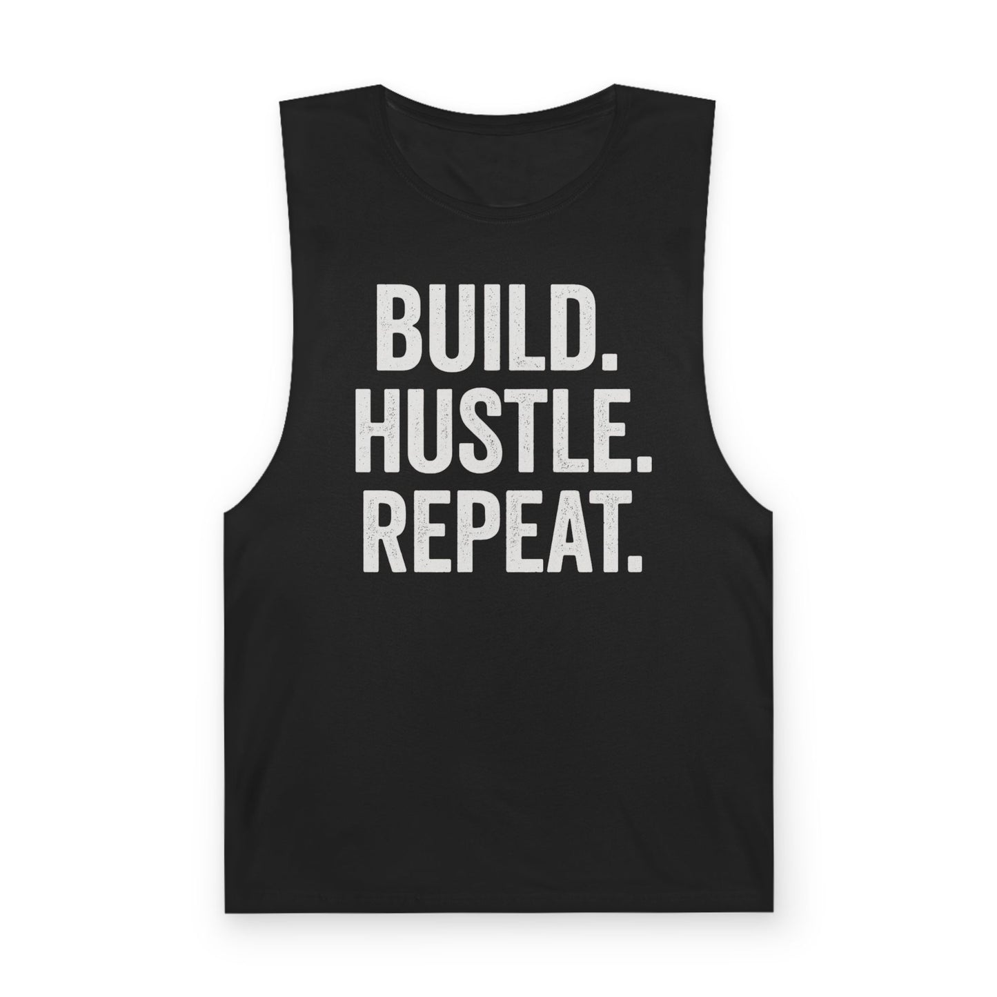 Build. Hustle. Repeat. Tank Top — Motivational Fitness & Entrepreneur Workout Shirt