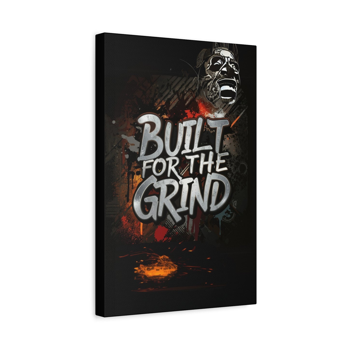 Built For The Grind Canvas Wall Art, Urban Pop Decor for Home, Man Cave, Gift for Car Lovers, Sign Canvas