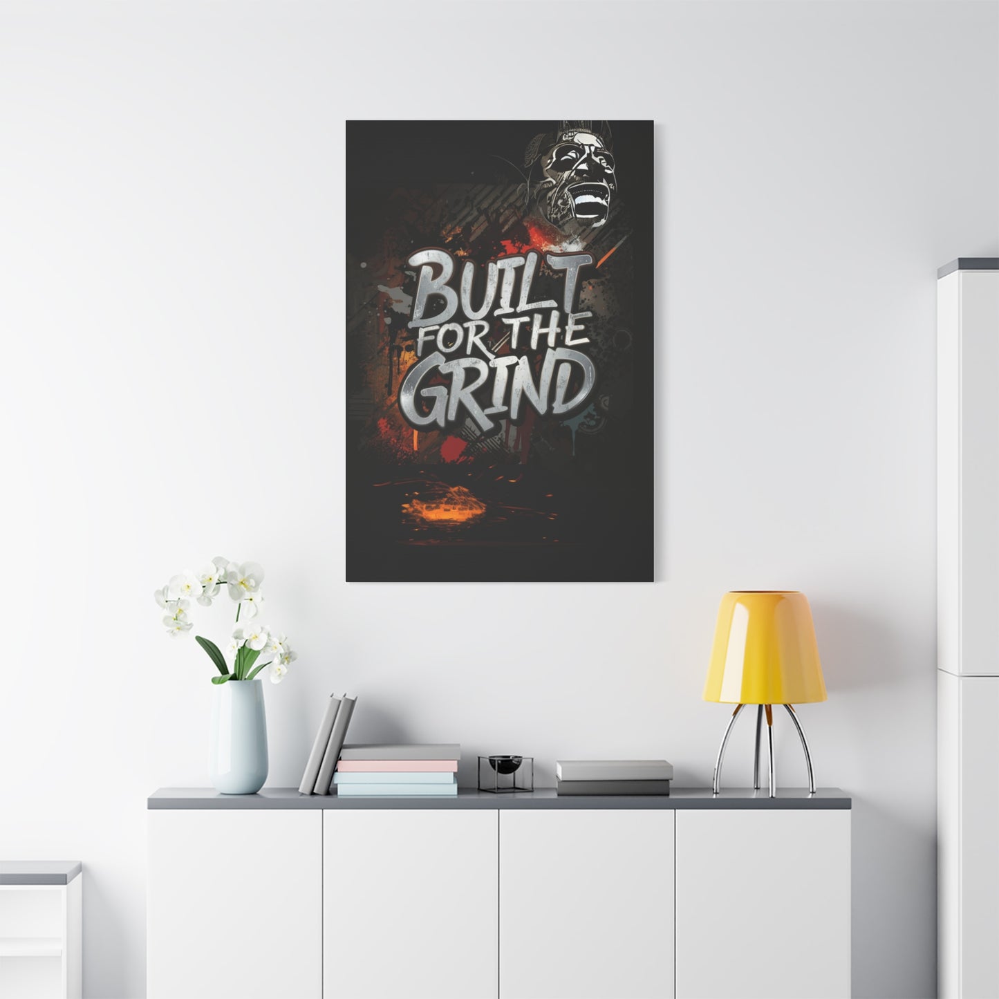 Built For The Grind Canvas Wall Art, Urban Pop Decor for Home, Man Cave, Gift for Car Lovers, Sign Canvas