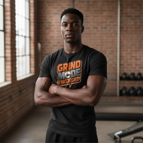 Grind Mode Engaged Tee — Motivational Graphic T-Shirt for Hustlers