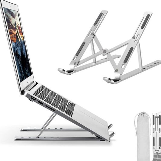 Aluminum Laptop Stand Compatible with Mac Book Air Pro Lenovo and more 10-15.6"