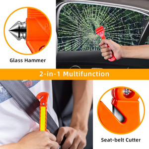 Emergency Escape Seat Belt Cutter and Window Hammer Tool, Life Saving Car Accessories