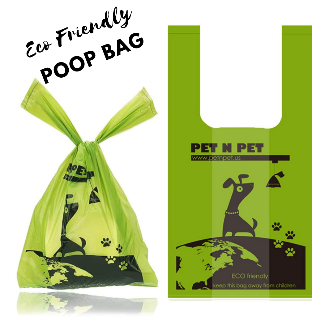 Earth Friendly -Tie- Dog Poop Bag - Doggie Waste Bags - Extra Strong Doggy Poop Bags with Leak-Proof Security (200)