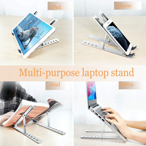 Aluminum Laptop Stand Compatible with Mac Book Air Pro Lenovo and more 10-15.6"