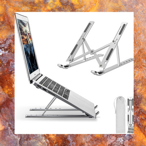 Aluminum Laptop Stand Compatible with Mac Book Air Pro Lenovo and more 10-15.6"
