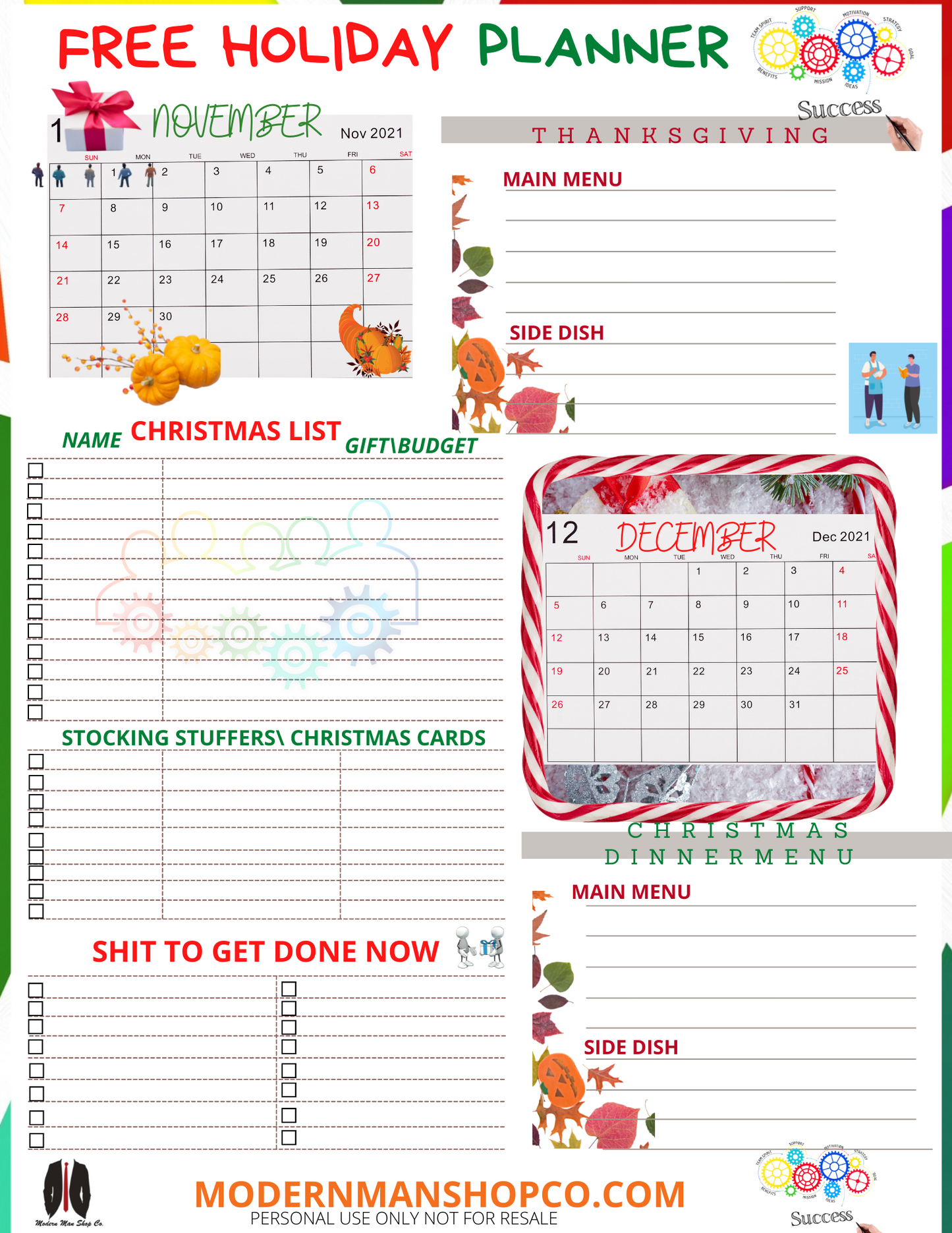 How to Plan for the Holidays FREE HOLIDAY PLANNER