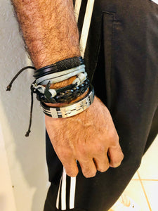 Men's Multi- Stranded Bracelet Anchor