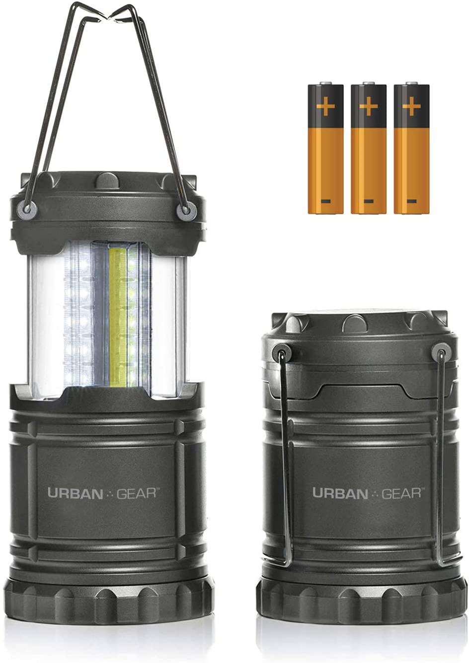 Waterproof Emergency Flashlight w/LED Lights (300 Lumens) Any Outdoors Activity, Portable Pop Up Indoor/Outdoor Camping Lantern + Single
