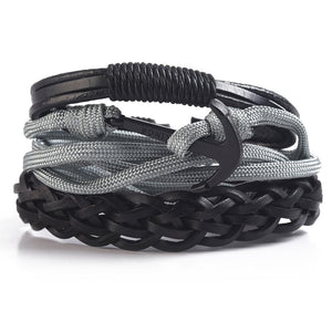 Men's Multi- Stranded Bracelet Anchor