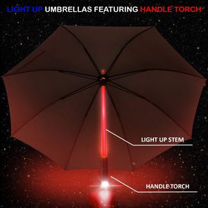 Lightsaber LED Futuristic  Umbrellas with 7 Color Changing Effects | Windproof Golf Umbrellas with Flashlight Handle Coolest Gift