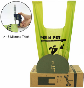 Earth Friendly -Tie- Dog Poop Bag - Doggie Waste Bags - Extra Strong Doggy Poop Bags with Leak-Proof Security (200)