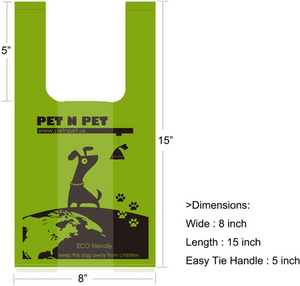 Earth Friendly -Tie- Dog Poop Bag - Doggie Waste Bags - Extra Strong Doggy Poop Bags with Leak-Proof Security (200)