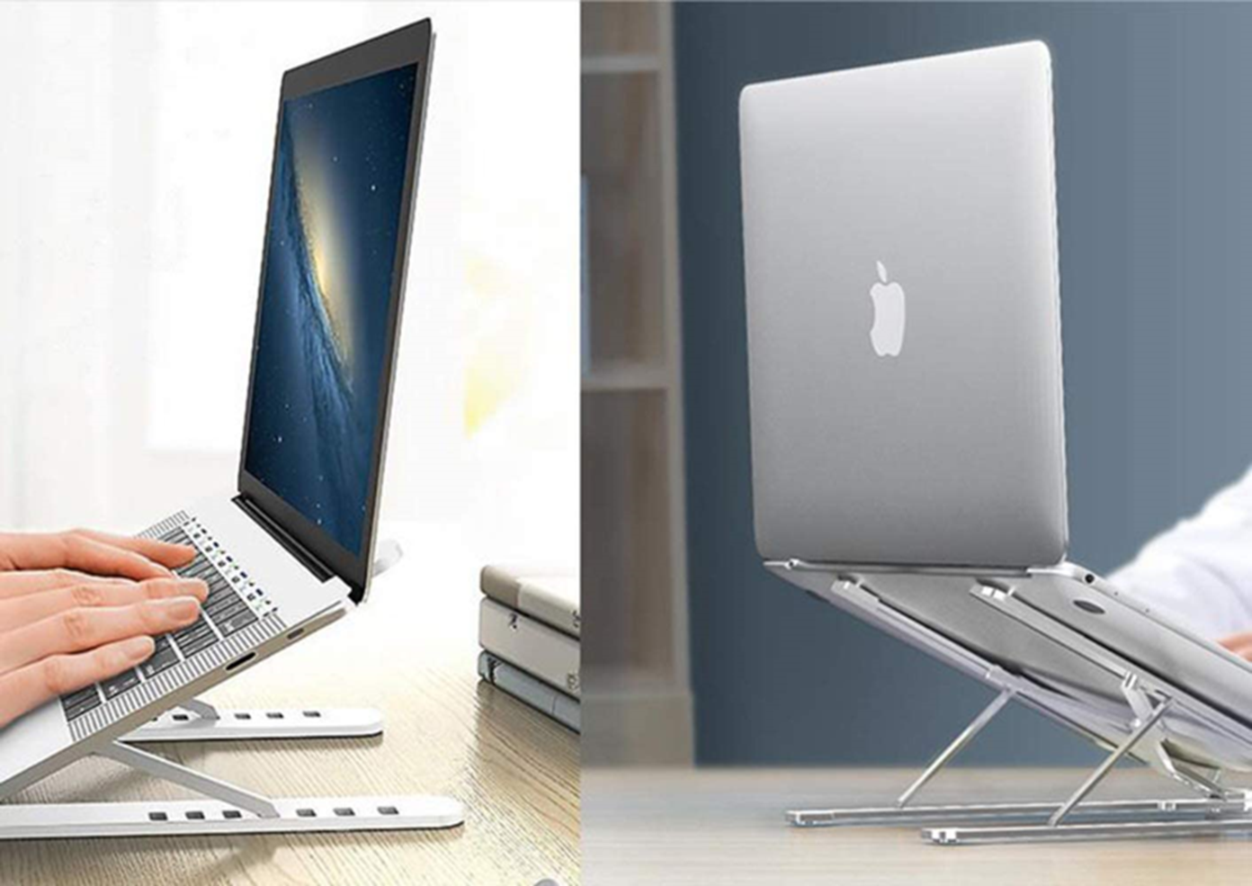 Aluminum Laptop Stand and Snap on monitor Smart Phone Stand