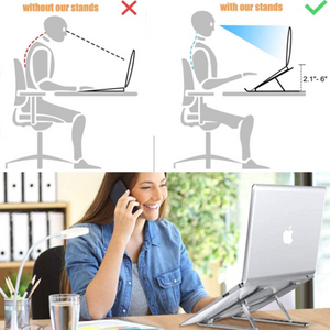 Aluminum Laptop Stand and Snap on monitor Smart Phone Stand