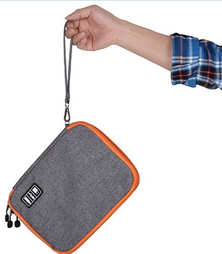 Men's Double Layer Tech Bag Universal Travel Electronic Organizer