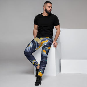 Yellow Black Marble Men's Joggers