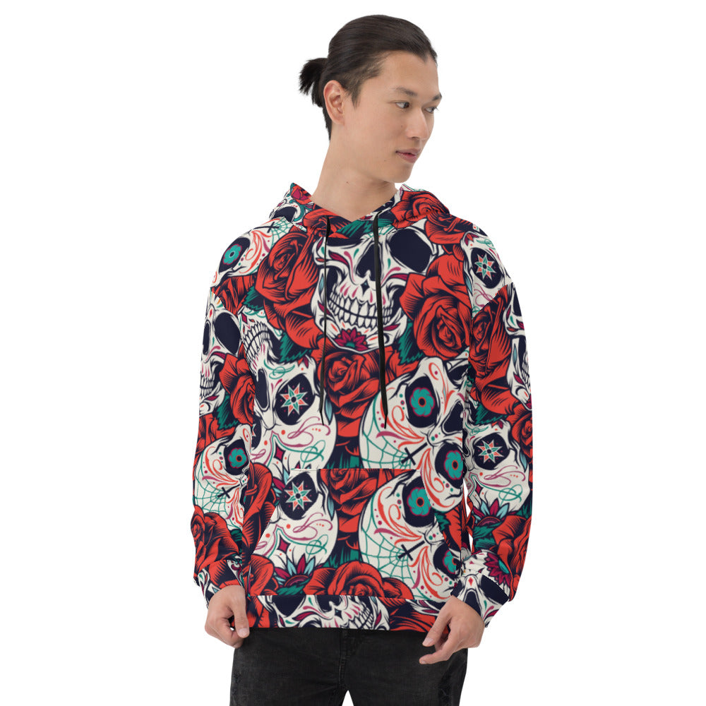 Classic Day Of the Dead All Over Print Unisex Hoodie