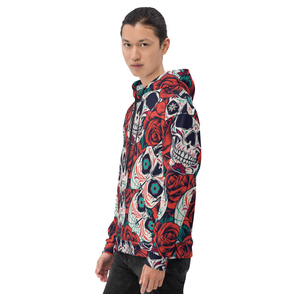 Classic Day Of the Dead All Over Print Unisex Hoodie