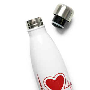 Heart In Synced Valentines Stainless Steel Water Bottle Stainless