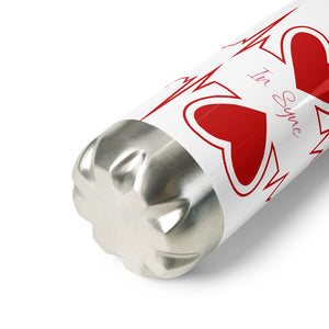 Heart In Synced Valentines Stainless Steel Water Bottle Stainless