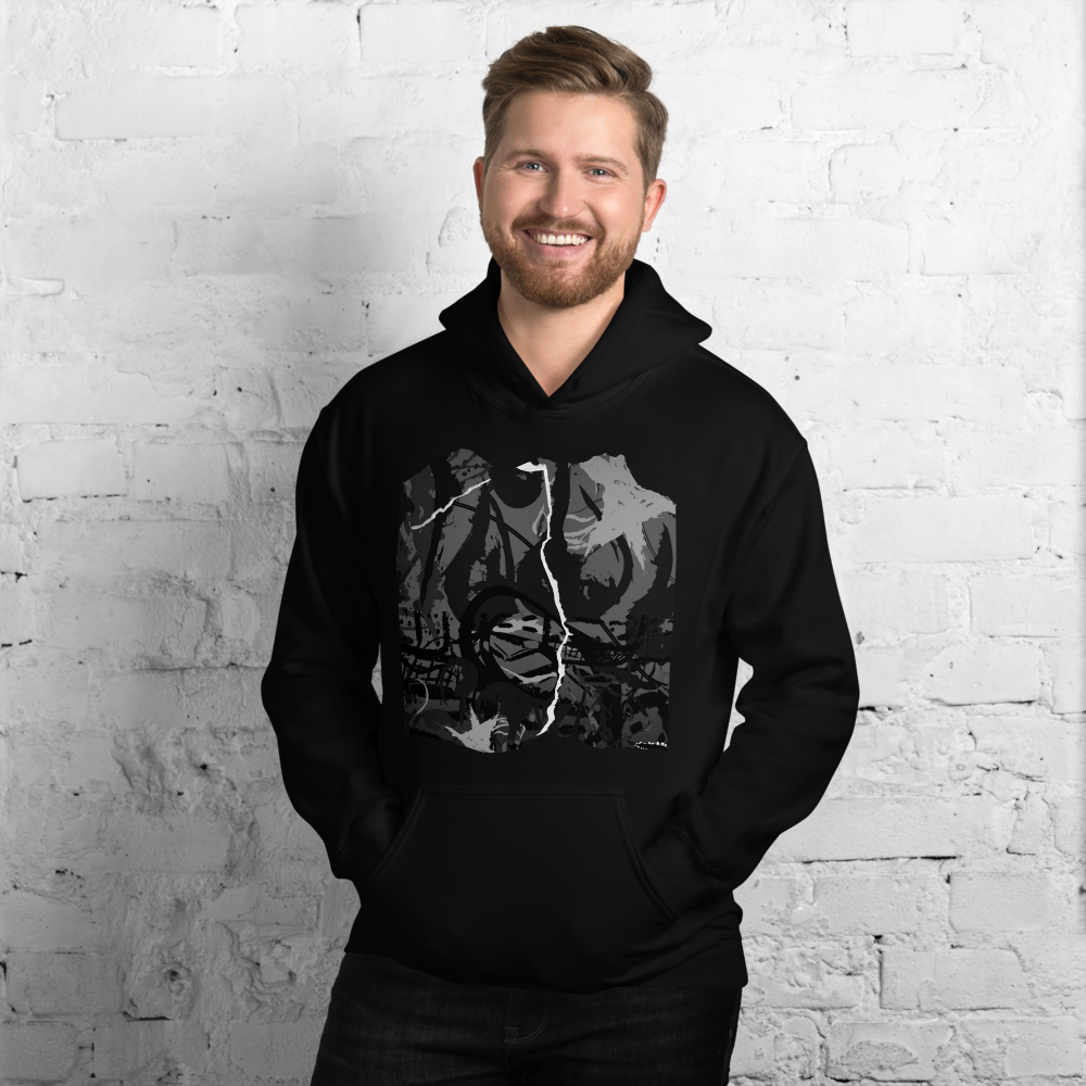 Unisex Hoodie ABTRACT BLACK AND WHITE