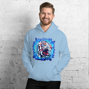 Unisex Hoodie Tiger Blue Flame