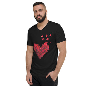 We came together as one Valentines Unisex Short Sleeve V-Neck T-Shirt