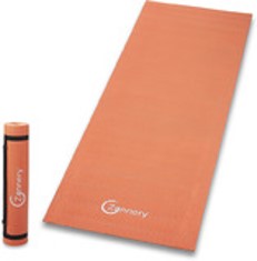 Environmentally friendly Non-Slip Yoga Mat with Adjustable Carrying Strap Orange